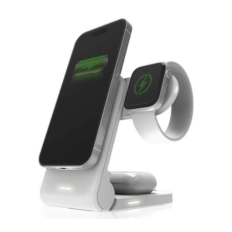 STM ChargeTree MAG 3-in-1 MagSafe -langaton laturi, valkoinen