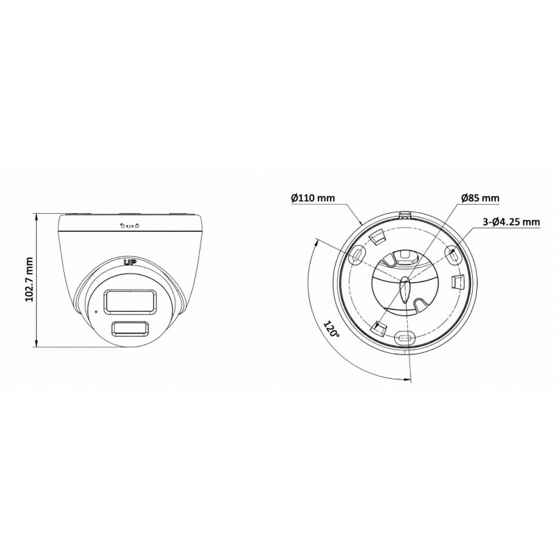 Miton NT-IP136CA-DL IP-kamera, 6 MP, 2.8 mm