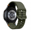 Tech-Protect silikoninen urheiluranneke THP3054 Samsung Galaxy Watch 4/5/5 Pro/6/7/FE -kelloille, armeijanvihreä