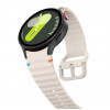 Tech-Protect silikoninen urheiluranneke Samsung Galaxy Watch 4/5/5 Pro/6/7/FE -kelloihin, Starlight