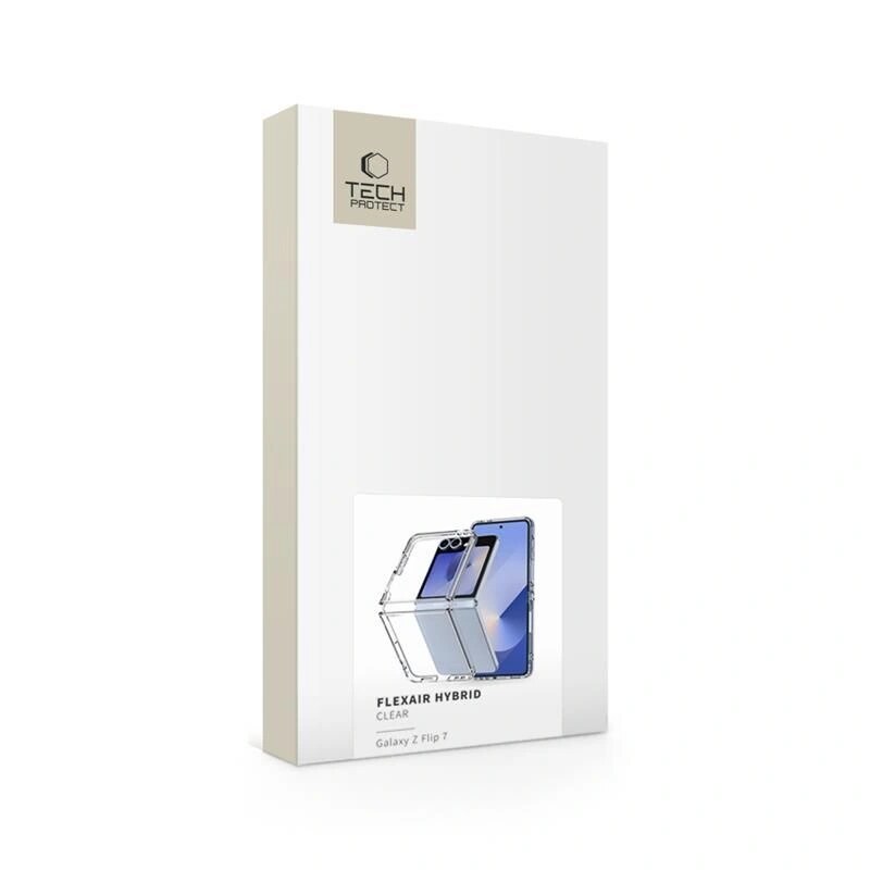 Tech-Protect Flexair Hybrid -suojakotelo THP4318 Samsung Galaxy Z Flip 7 -puhelimelle, kirkas