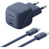 Belkin BoostCharge 30 W USB-C PD -laturi PPS-tuella ja 2 m USB-C-kaapeli (WCA008KQ2MBL-B6)