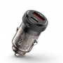 Tech-Protect CC45W 2-porttinen autolaturi, USB-C PD 45W, USB-A QC 3.0, musta