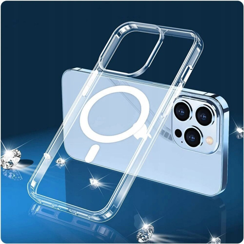 Tech-Protect Flexair Hybrid MagSafe -kuori Samsung Galaxy S22 -puhelimeen, kirkas