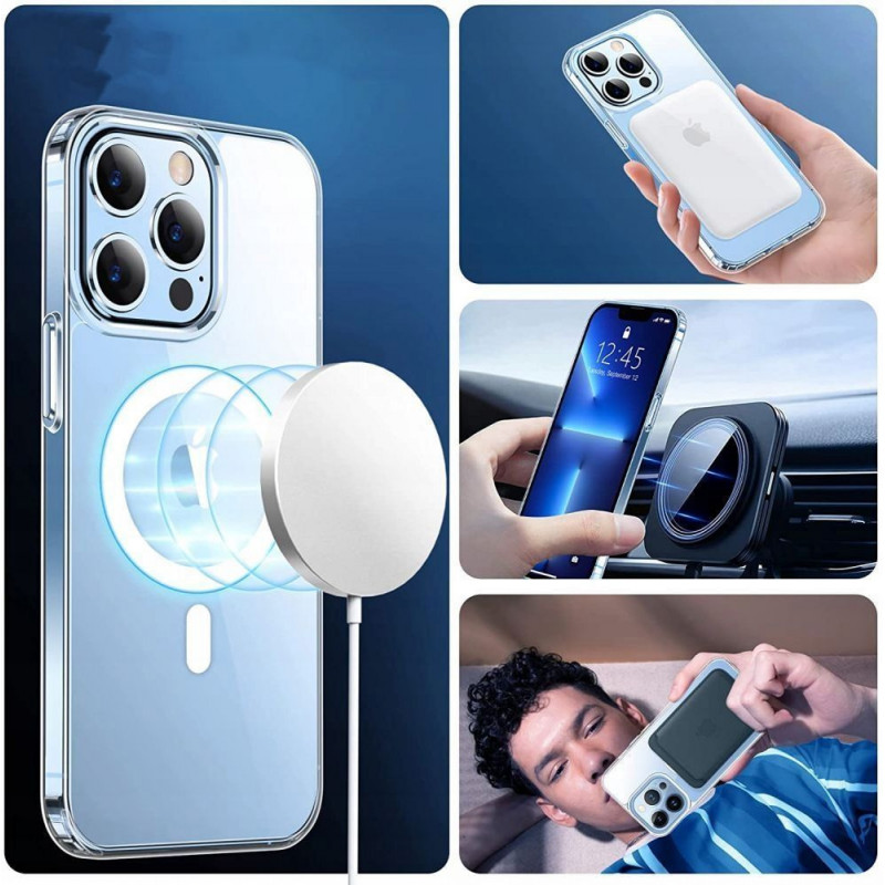 Tech-Protect Flexair Hybrid MagSafe -suojakuori Samsung Galaxy S23 -puhelimeen, kirkas