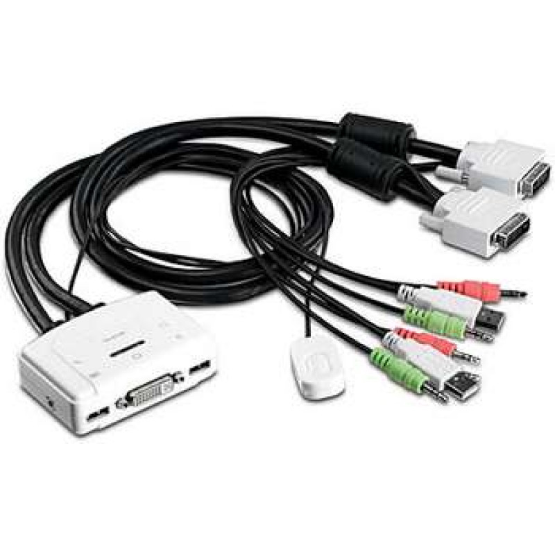 TRENDnet TK-214i KVM/audio-kytkin, 2 x KVM/audio