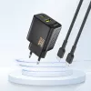 Dudao A27TEU PD 30W GaN -seinälaturi, USB-A + USB-C, musta