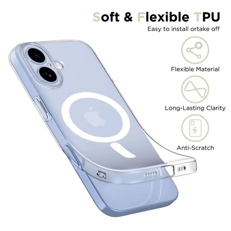 Tech-Protect FlexAir MagSafe -suojakotelo Apple iPhone 17 -puhelimelle, kirkas