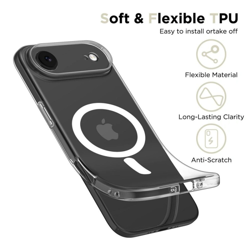 Tech-Protect FlexAir MagSafe -suojakotelo Apple iPhone Air -puhelimelle, kirkas