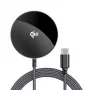 Acefast E24 Qi2 15 W magneettinen langaton laturi 1,2 m USB-C-kaapelilla, musta