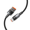 Tech-Protect Ultraboost USB-A / USB-C -kaapeli, 66W, 6A, 50 cm, harmaa