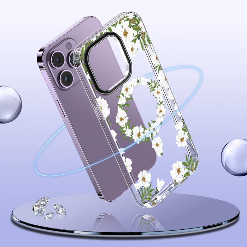 Tech-Protect MagMood MagSafe -kuori Apple iPhone 15 Pro -puhelimelle, Spring Daisy (THP2327)