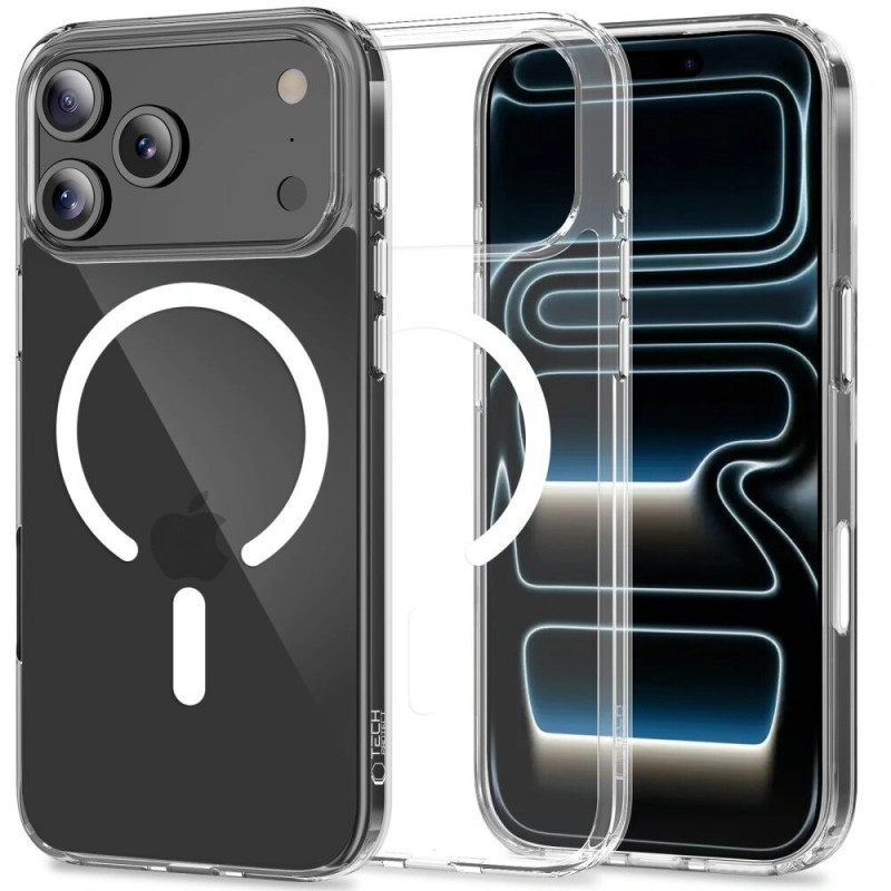 Tech-Protect Flexair Hybrid CC MagSafe -suojakotelo Apple iPhone 17 Pro Max -puhelimelle, kirkas