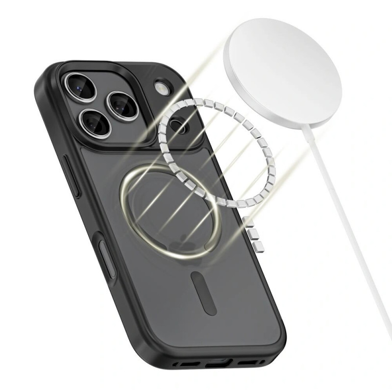 Tech-Protect Magmat MagSafe -suojakotelo Apple iPhone 17 Pro -puhelimelle, mattamusta