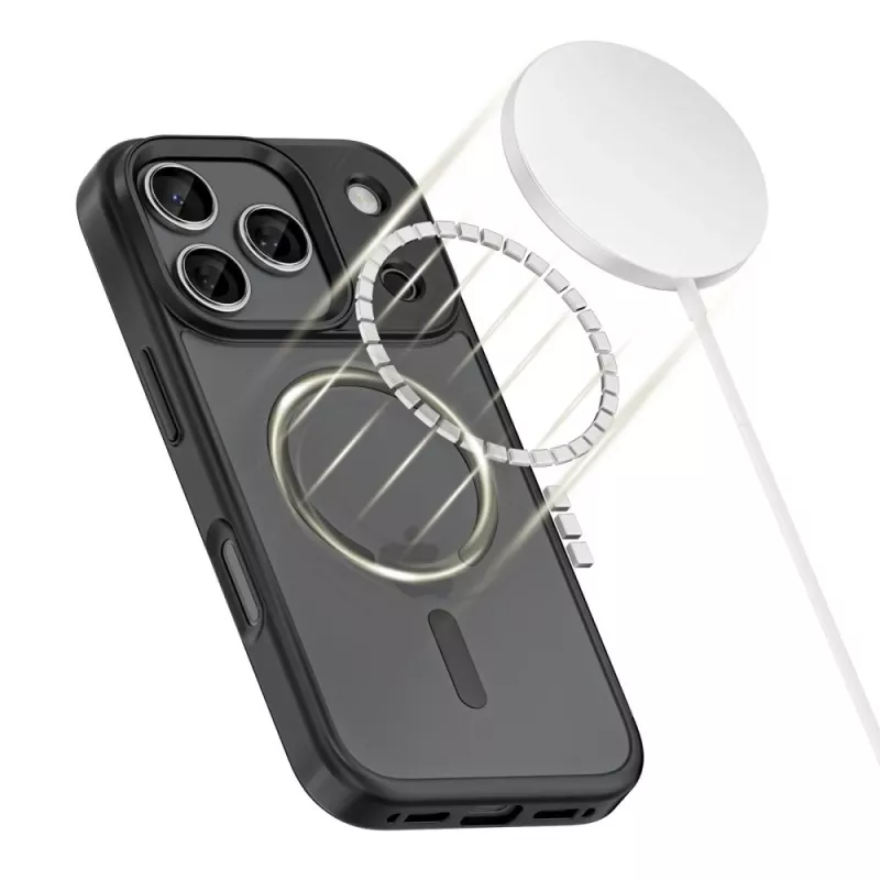 Tech-Protect Magmat MagSafe -kuori Apple iPhone 17 Pro Max -puhelimelle, mattamusta
