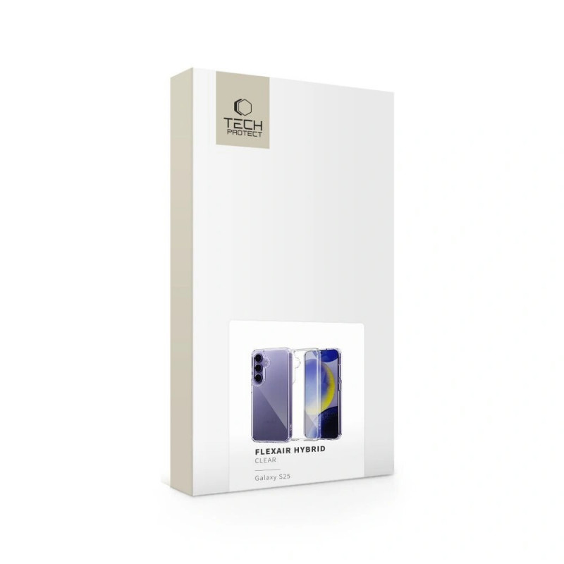 Tech-Protect Flexair Hybrid -suojakotelo Samsung Galaxy S25:lle, kirkas