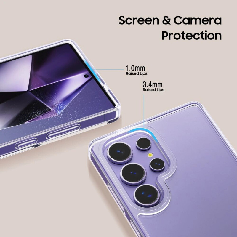 Tech-Protect Flexair Hybrid -suojakotelo Samsung Galaxy S25 Ultra -puhelimelle, kirkas