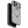 UNIQ Elix -suojakotelo Apple iPhone 18 Pro Max / 17 Pro Max -puhelimelle, 360° kiertyvä potkutuki, vaaleanharmaa