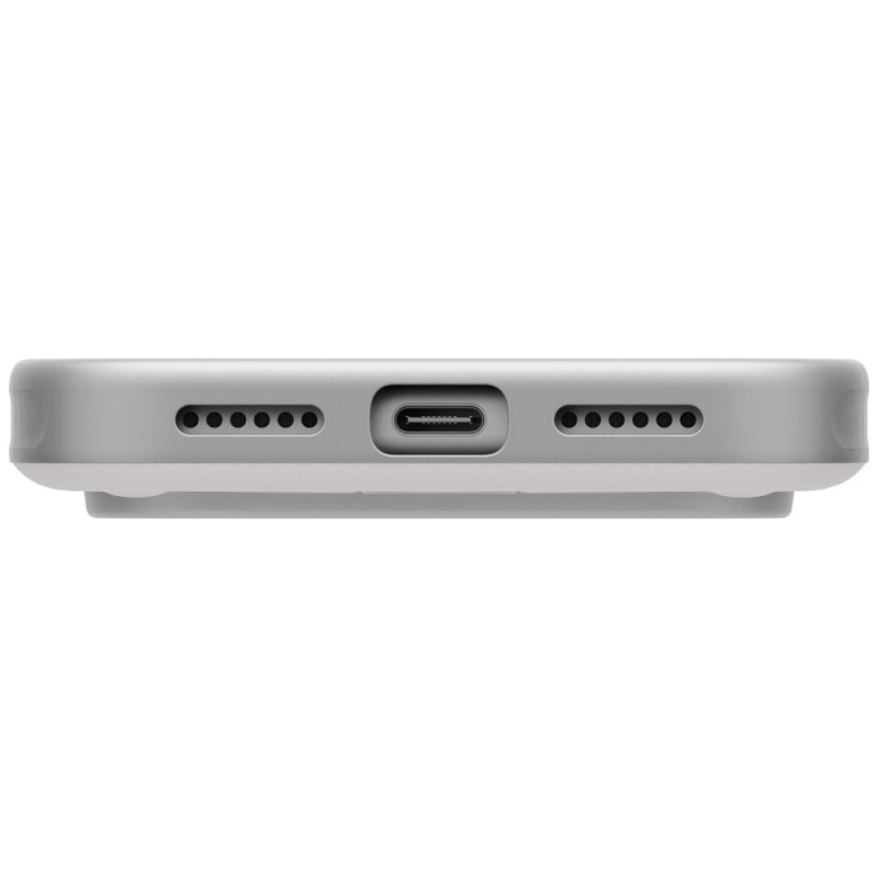 UNIQ Elix -suojakotelo Apple iPhone 18 Pro Max / 17 Pro Max -puhelimelle, 360° kiertyvä potkutuki, vaaleanharmaa