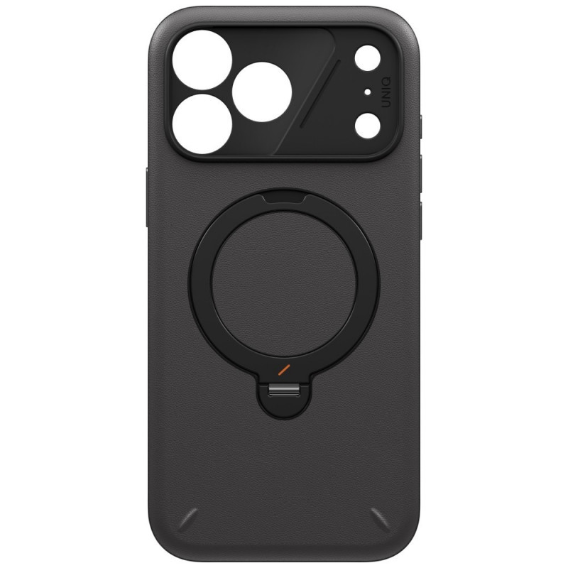 UNIQ Elix -kuori Apple iPhone 18 Pro Max / 17 Pro Max -puhelimelle, 360° kiertyvä jalusta, harmaa