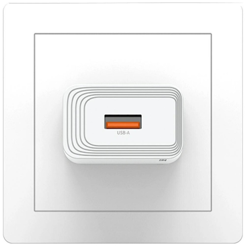 USAMS CC326 T69 USB-A seinälaturi, 10,5 W, 2,1 A, valkoinen