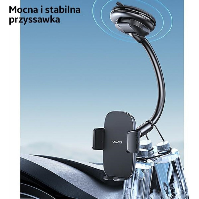 USAMS US-ZJ065 kojelautakiinnike autoon imukupilla, musta (ZJ065ZJ01)