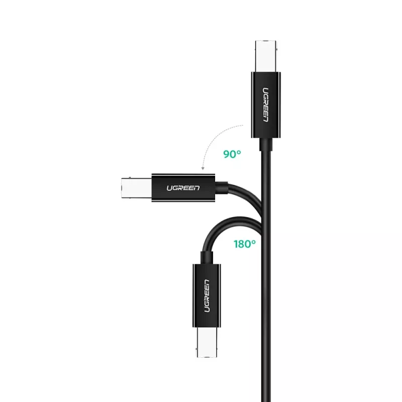 Ugreen US241 USB-C 2.0 - USB-B -tulostinkaapeli, 1 m, musta