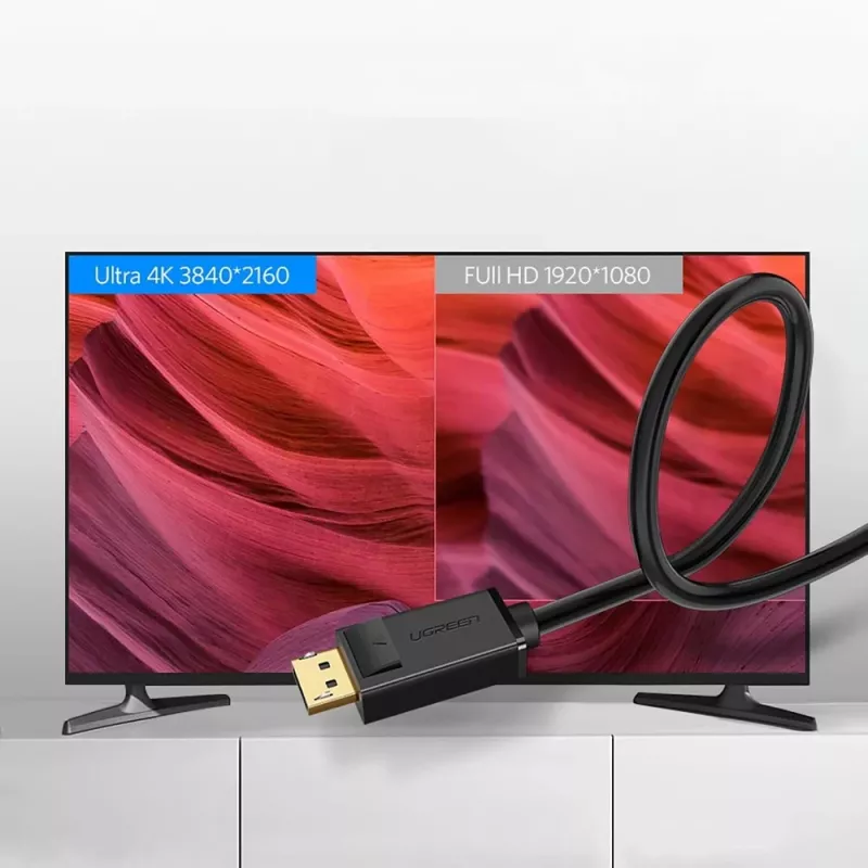 iLike Ugreen DP102 (10212) DisplayPort 1.2 - DisplayPort 1.2 -kaapeli, 4K, 3 m, musta