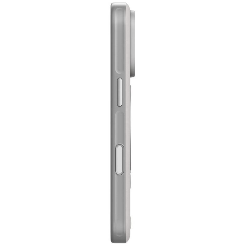 UNIQ Elix -kuori Apple iPhone 18 Pro / 17 Pro -puhelimelle, 360° kiertyvä jalusta, vaaleanharmaa