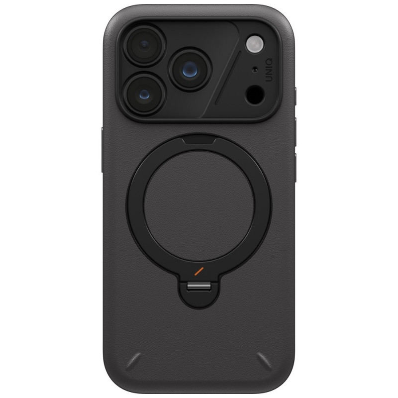 UNIQ Elix -kuori Apple iPhone 18 Pro / 17 Pro -puhelimelle, 360° kiertyvä potkutuki, harmaa