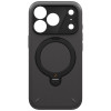 UNIQ Elix -kuori Apple iPhone 18 Pro / 17 Pro -puhelimelle, 360° kiertyvä potkutuki, harmaa