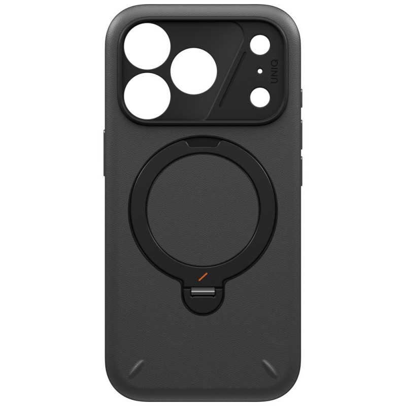 UNIQ Elix -kuori Apple iPhone 18 Pro / 17 Pro -puhelimelle, 360° kiertyvä potkutuki, harmaa