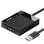 Ugreen CR125 USB 3.0 -kortinlukija, SD / microSD / CF / MS, musta