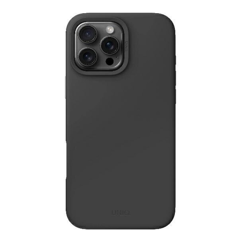 UNIQ Lino Hue -kuori Apple iPhone 16 Pro -puhelimelle, Magclick-lataus, hiilen harmaa