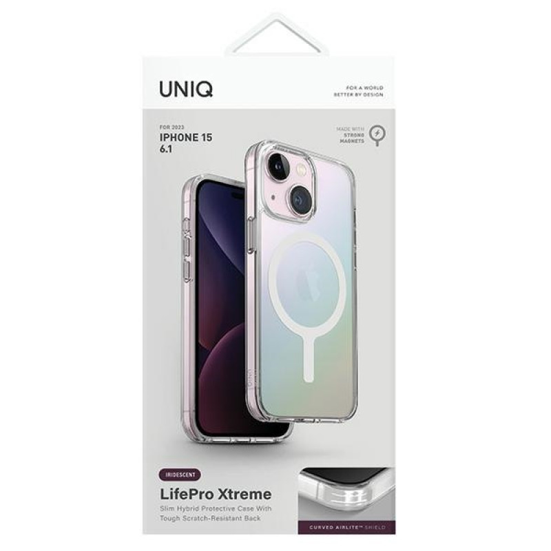 UNIQ LifePro Xtreme MagClick -latauskotelo Apple iPhone 15:lle, irisoiva