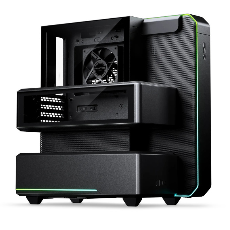 Phanteks EX5 Midi Tower -tietokonekotelo, ATX, Direct Cooling, musta