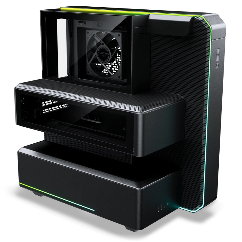 Phanteks EX5 Midi Tower -tietokonekotelo, ATX, Direct Cooling, musta
