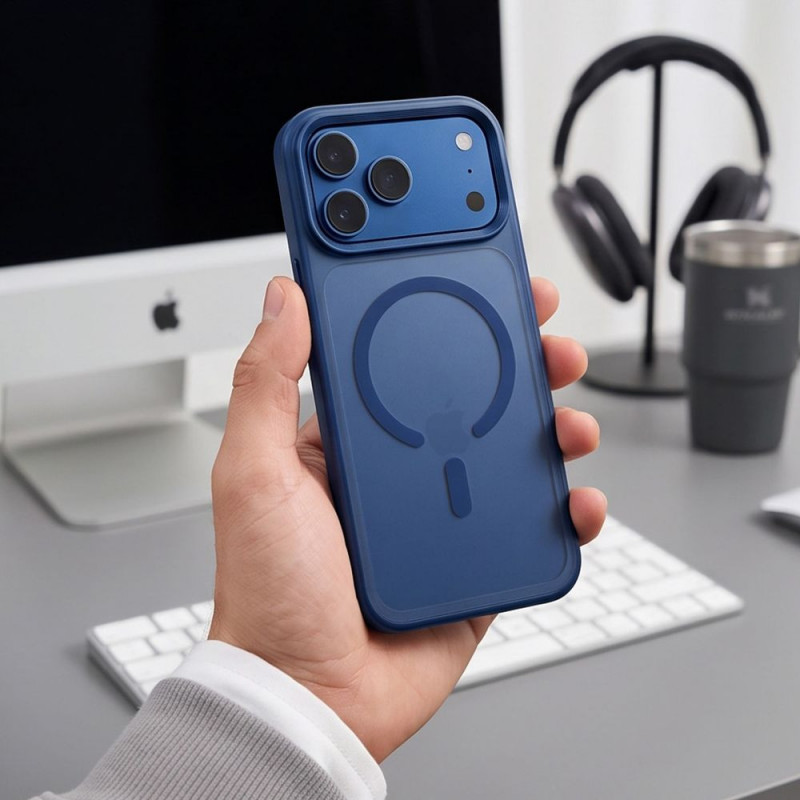 Tech-Protect Magmat MagSafe CC -suojakotelo Apple iPhone 17 Pro / 18 Pro -puhelimelle, matta Deep Blue