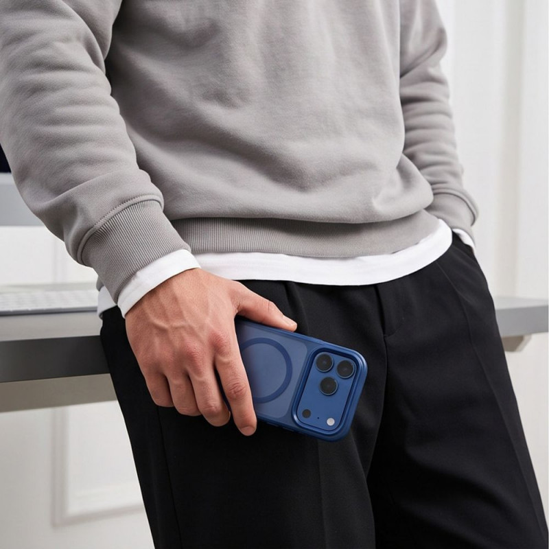 Tech-Protect Magmat MagSafe CC -suojakotelo Apple iPhone 17 Pro Max / 18 Pro Max -puhelimelle, matta Deep Blue