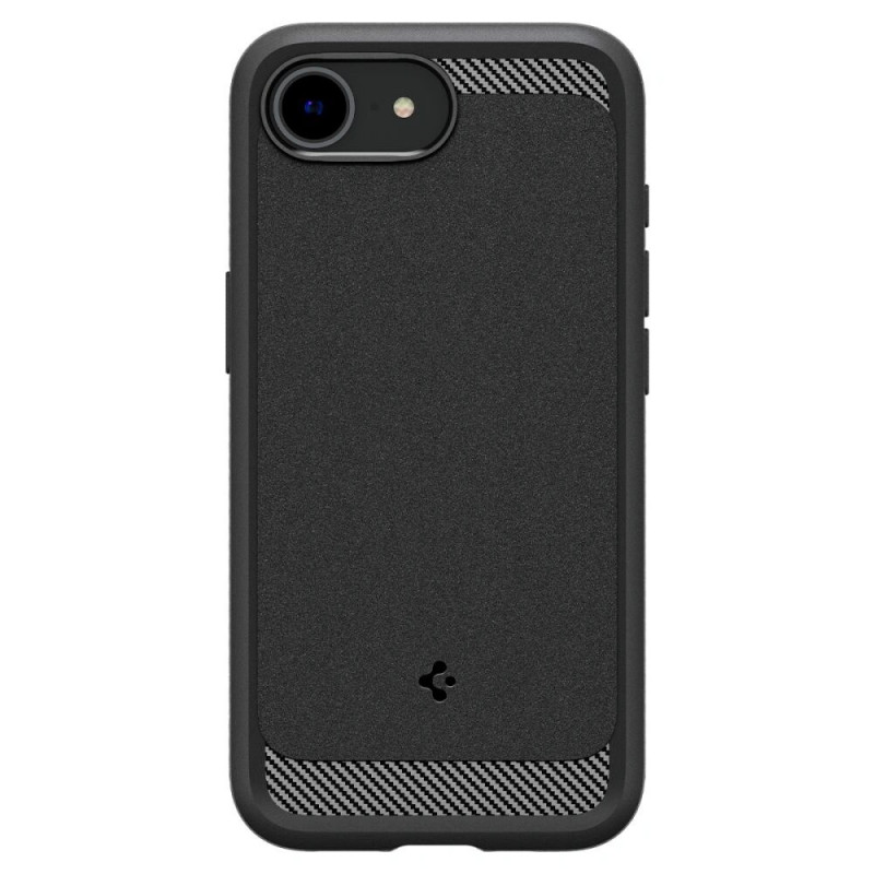 Spigen Rugged Armor Mag MagSafe -suojakotelo Apple iPhone 17e / 16e -puhelimelle, matta musta