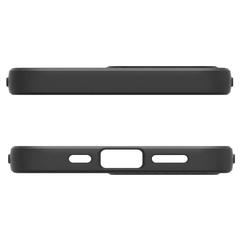 Spigen Liquid Air Mag MagSafe -suojakotelo Apple iPhone 17e / 16e -puhelimelle, matta musta