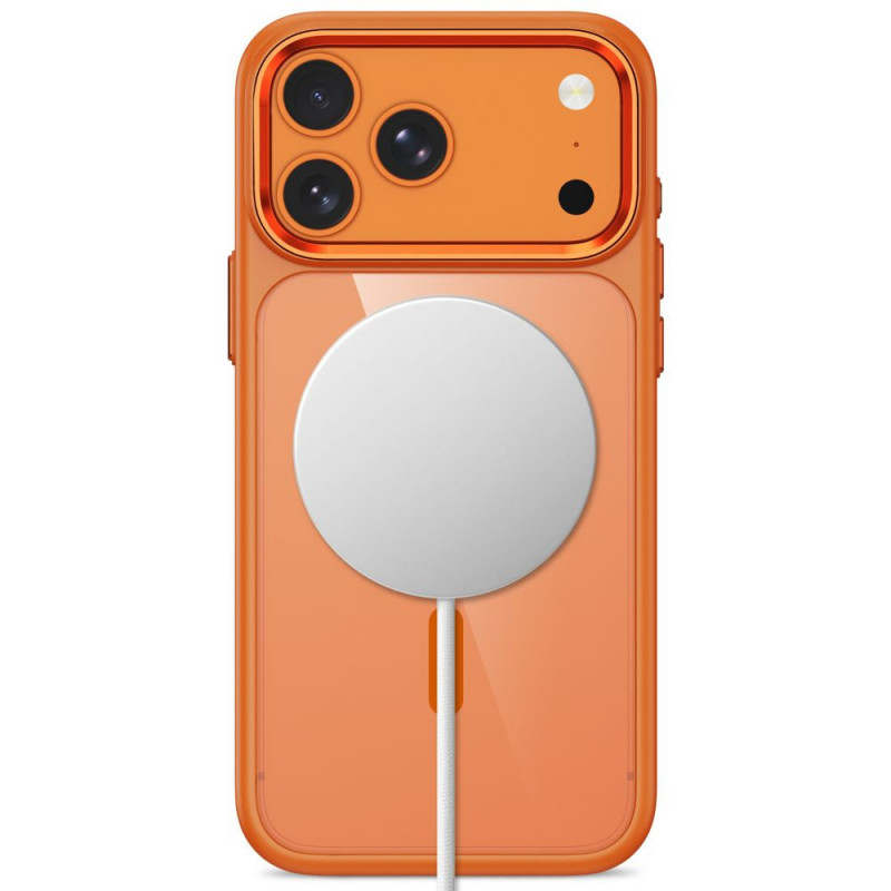 Tech-Protect Magmat MagSafe CC -suojakotelo Apple iPhone 17 Pro / 18 Pro -puhelimelle, Cosmic Orange / kirkas