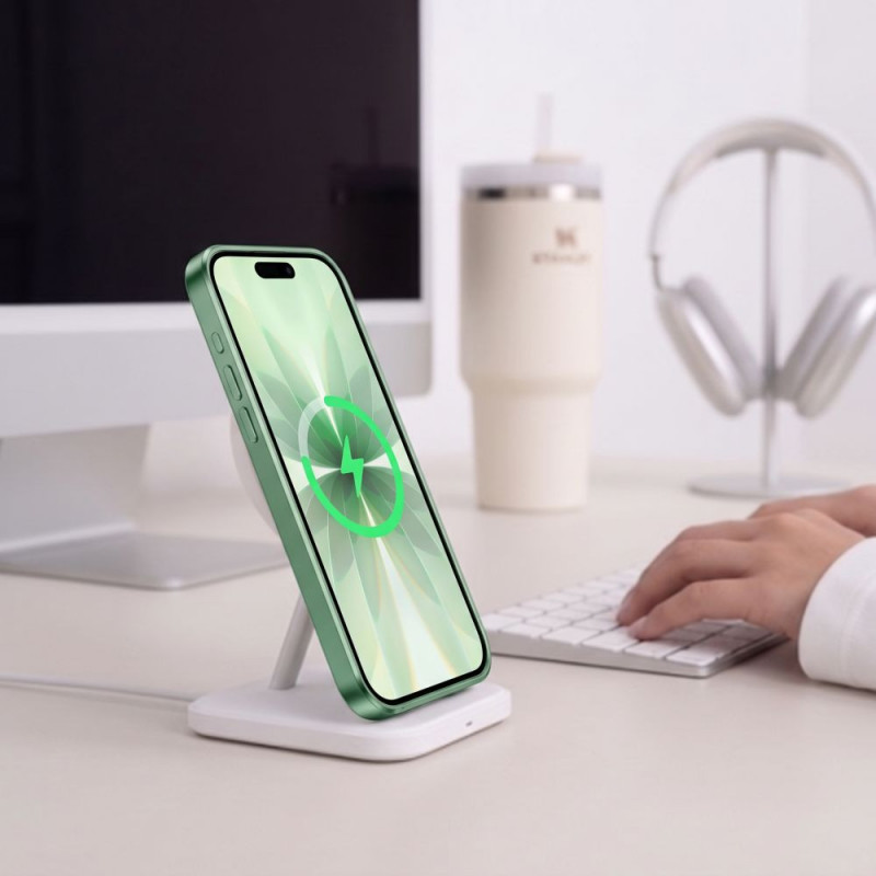 Tech-Protect MagFlex MagSafe -kuori Apple iPhone 17:lle, matta sage