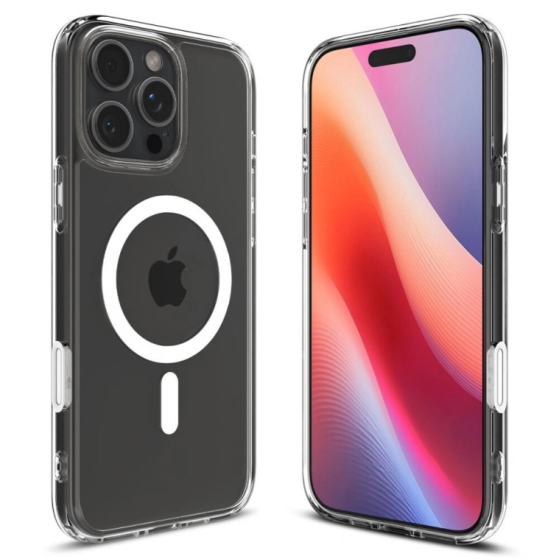 Spigen Ultra Hybrid T Mag MagSafe -suojakotelo Apple iPhone 16 Pro -puhelimelle, valkoinen