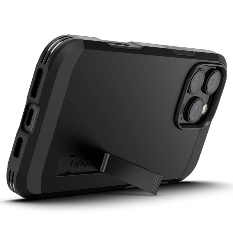 Spigen Tough Armor T Mag MagSafe -suojakotelo Apple iPhone 16 Pro Max -puhelimelle, musta