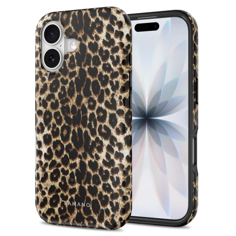 Tech-Protect Lamano MagSafe -kuori Apple iPhone 17:lle, Exotic Touch, ruskea ja beige