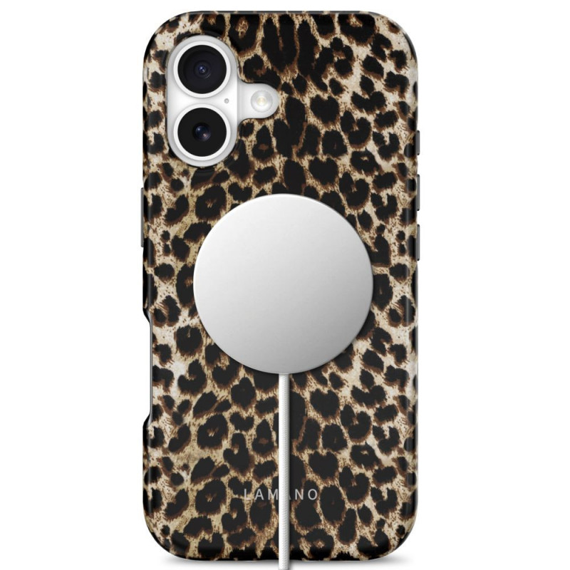 Tech-Protect Lamano MagSafe -kuori Apple iPhone 17:lle, Exotic Touch, ruskea ja beige