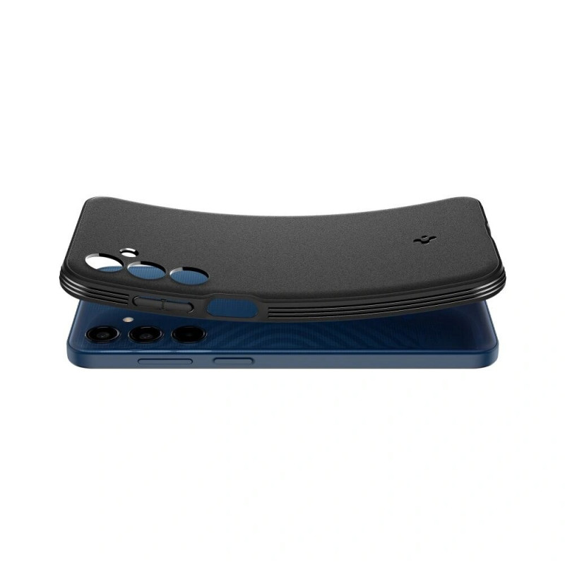 Spigen Essential SandBlast -suojakotelo Samsung Galaxy M35 5G -puhelimelle, matta musta