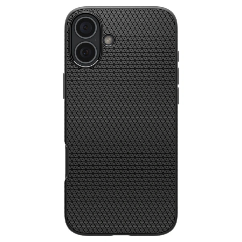 Spigen Liquid Air -suojakotelo Apple iPhone 16 -puhelimelle, matta musta