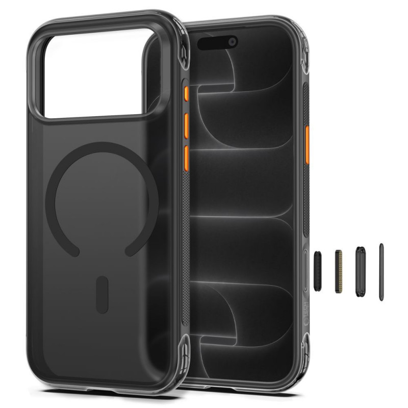 Tech-Protect MagAir MagSafe CC -kuori Apple iPhone 17 Pro Max / 18 Pro Max -puhelimelle, matta musta